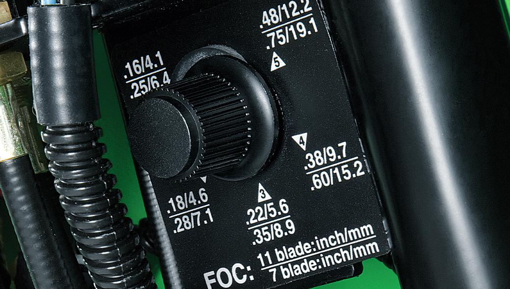 180SL PrecisionCut™ frequency of clip dial