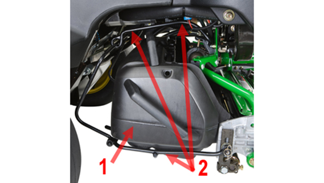 2550 E-Cut™ Hybrid Diesel Triplex Mower' weight transfer lift arm design