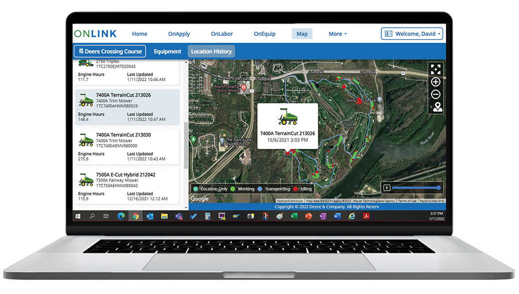 2750 E-Cut™ Hybrid Diesel Triplex Mower Telematics