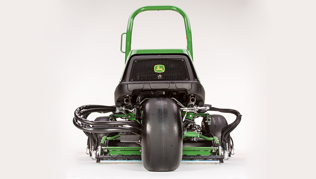 6080A PrecisionCut™ mower chassis and three-wheel stance