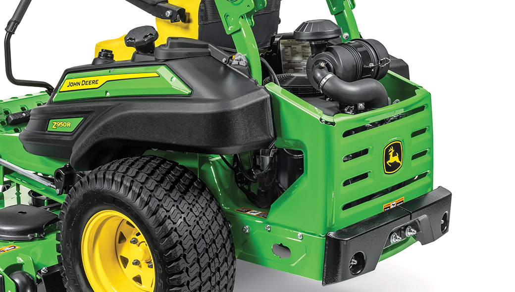 Back view of the Z950R ZTrak Zero Turn Mower to show the engine